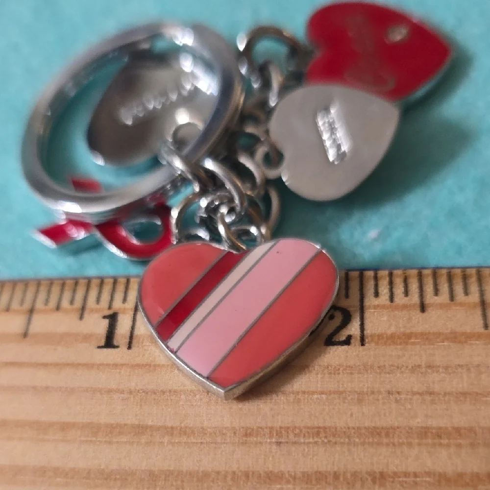 Coach Multi-Heart Red Keychain - Picture 5 of 13